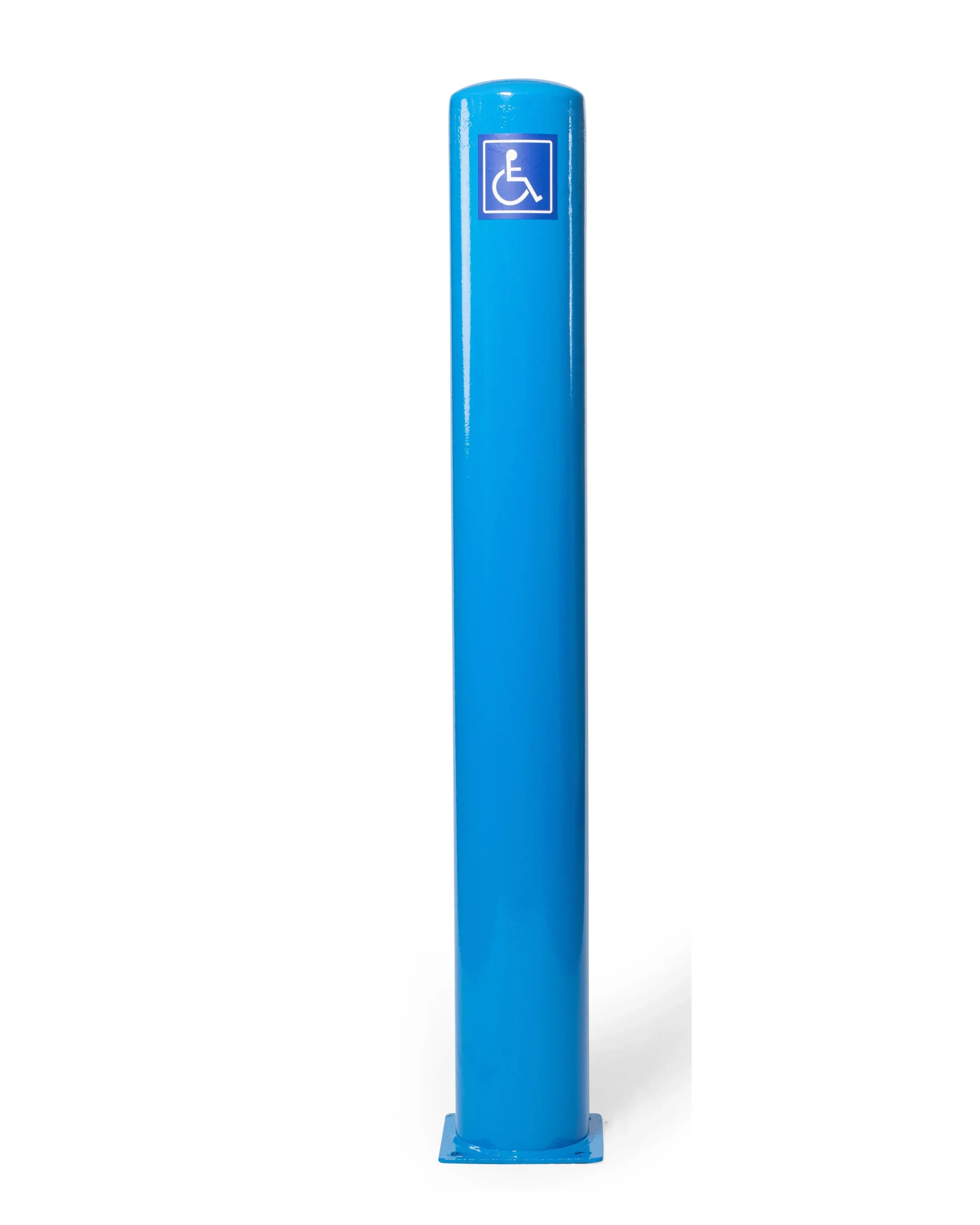 BLUE Bollard | 165mm x 1300mm High | Disabled Car Space Compliant | Free Fixings Included