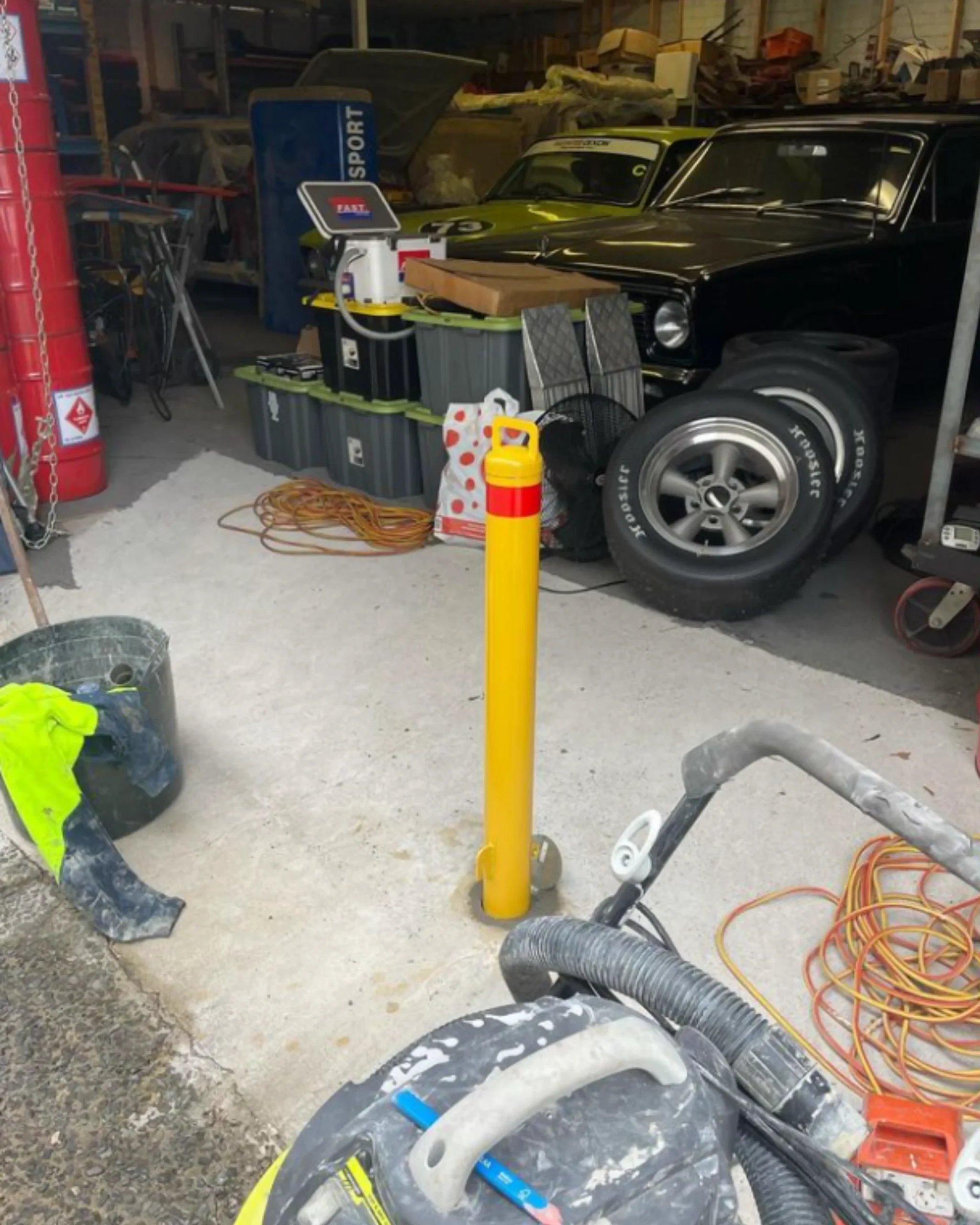 Removable Bollard | 90mm Diameter | Padlock | Cast in Sleeve