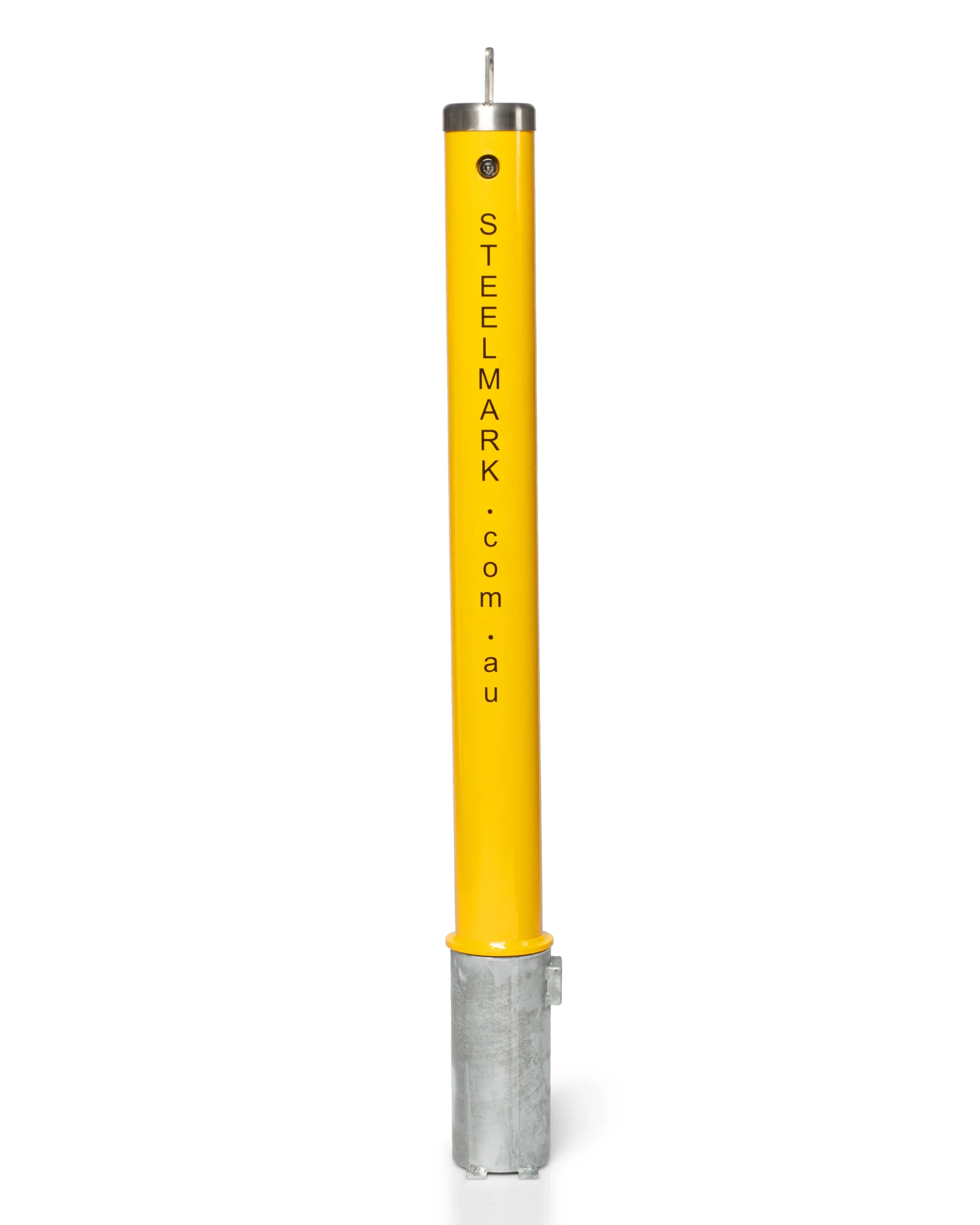 Removable Bollard | 90mm Diameter | Base Plate | Key Lock | Free Fixings Included
