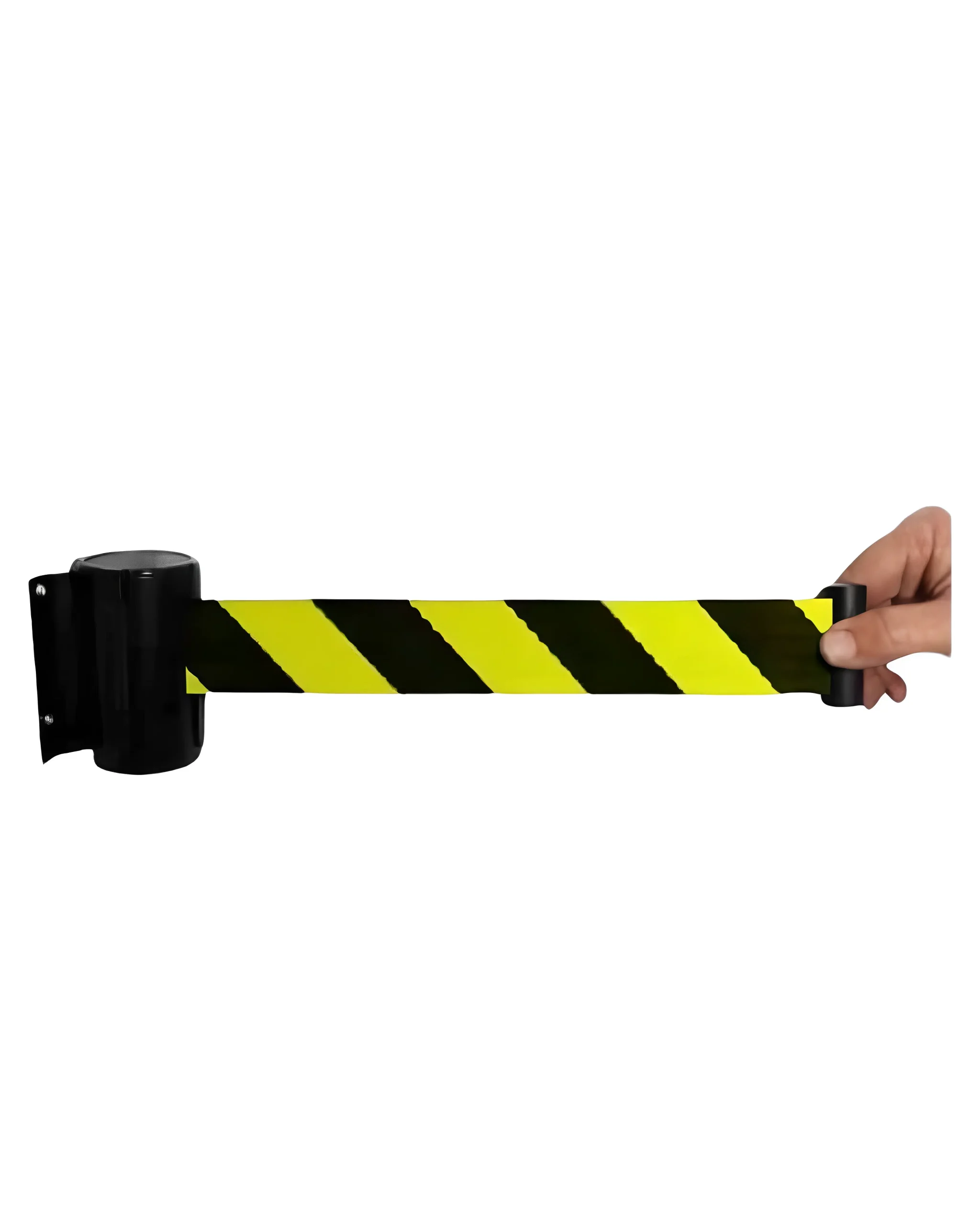 Retractable Wall Mount Barrier | Black/Yellow Belt