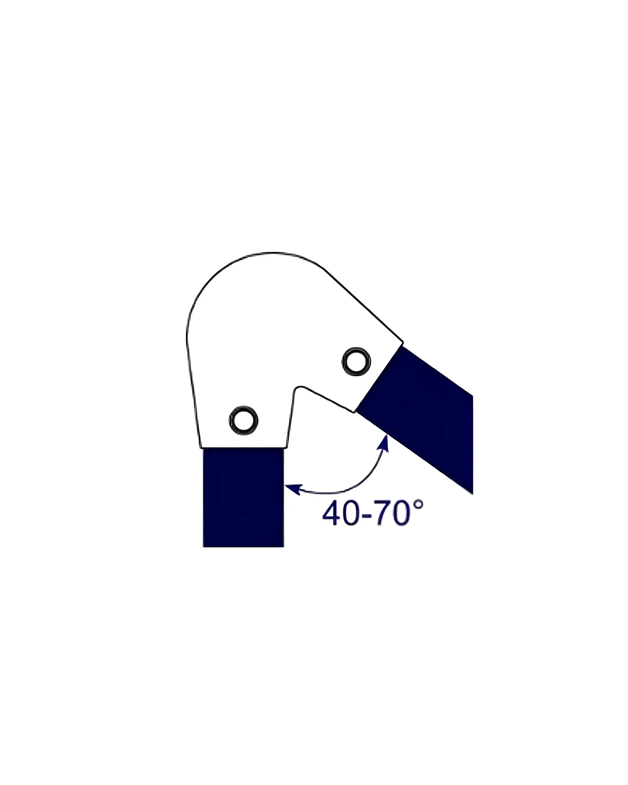 Tube Clamp Fittings | 123 | Variable Elbow | 40° – 70°