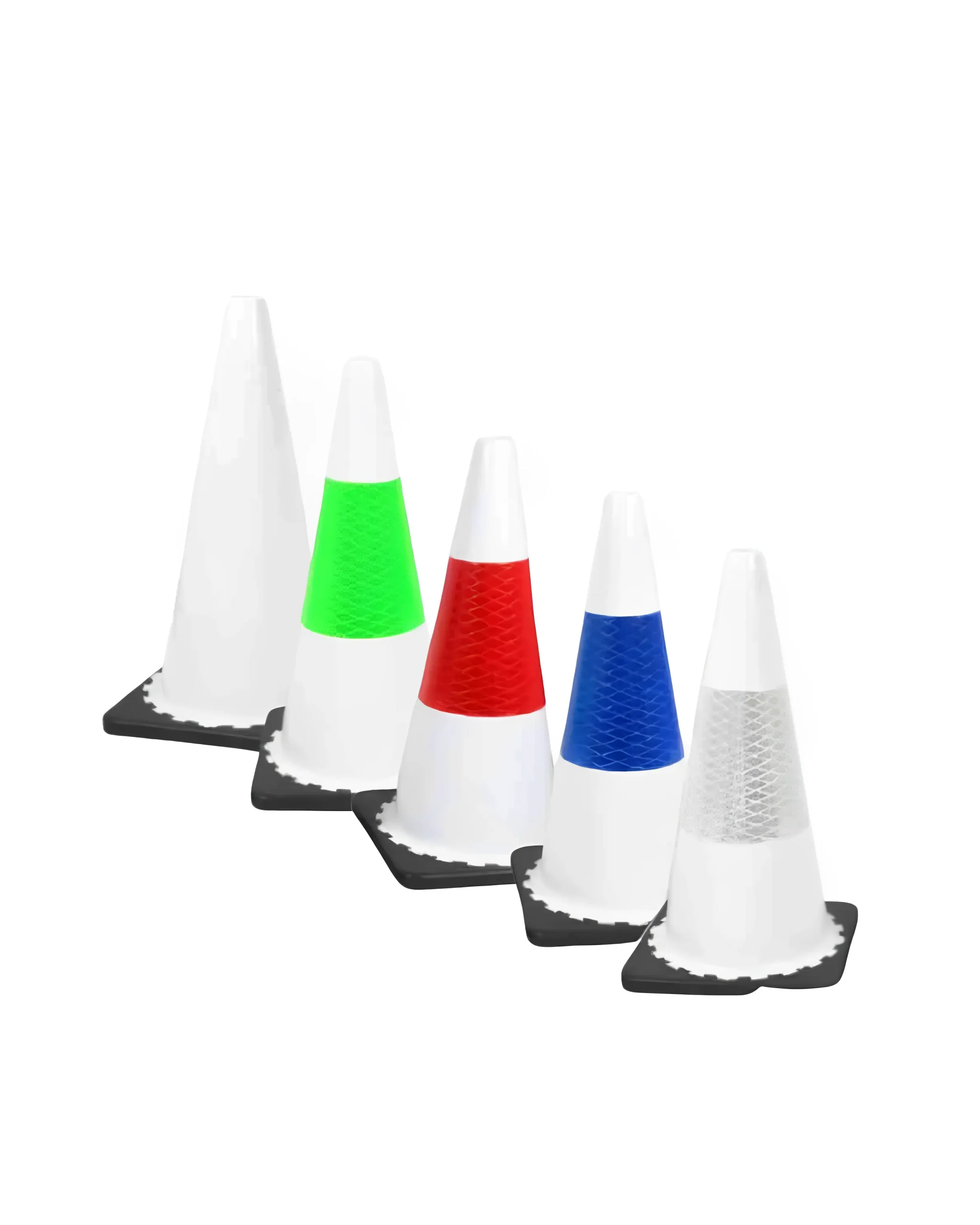 700mm | White Cones | Reflective Sleeves Colour Variety
