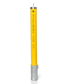 Anti-Ram Removable Bollard – Yellow | 90mm Dia | Keylock | 6mm Wall Thickness